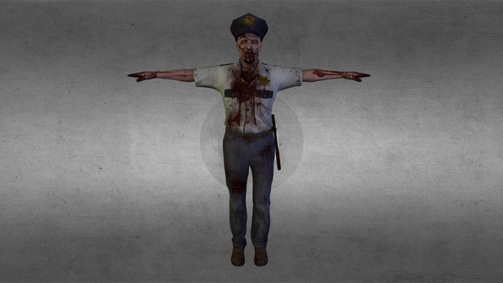 Zombie Derrick 3D Model