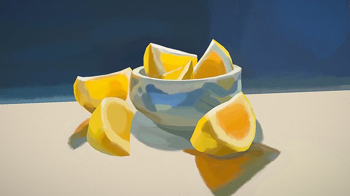 Citrus scene, Based on Heather Ihn's artwork 3D Model