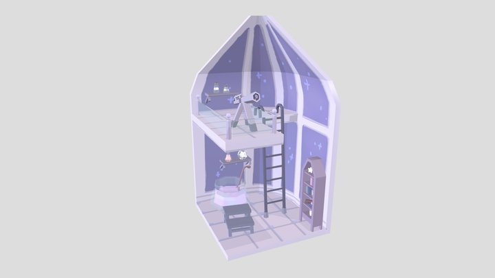 3D Diorama - Wish maker wizard lab 3D Model