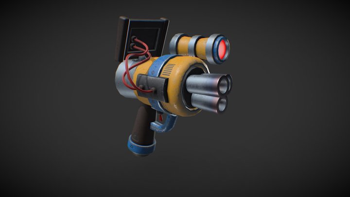 Yellow Gun 3D Model