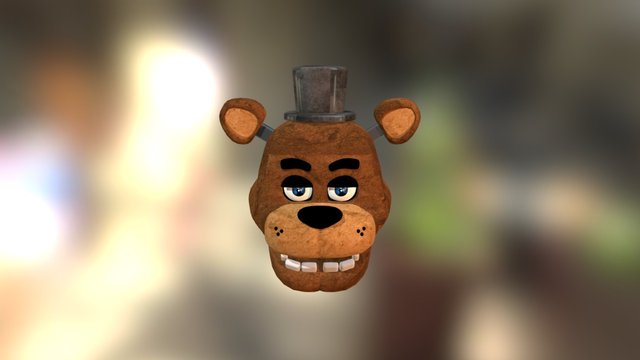 Freddy Fazbear 3D MODEL (head) 3D Model