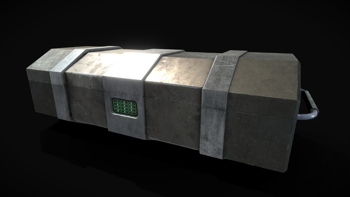 Sci-Fi Weapon Cache Crate 3D Model