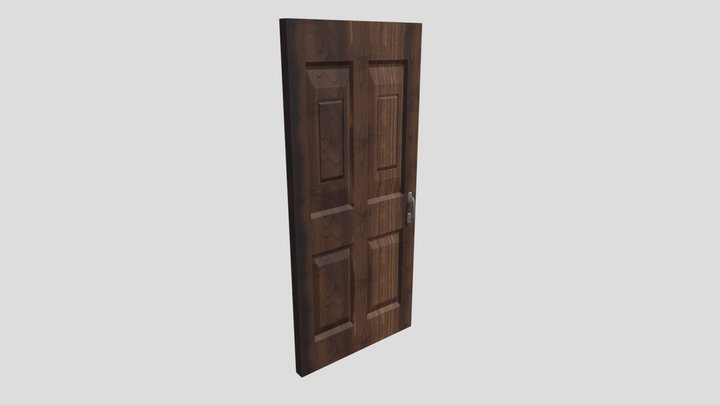 Standard Wooden Door 3D Model