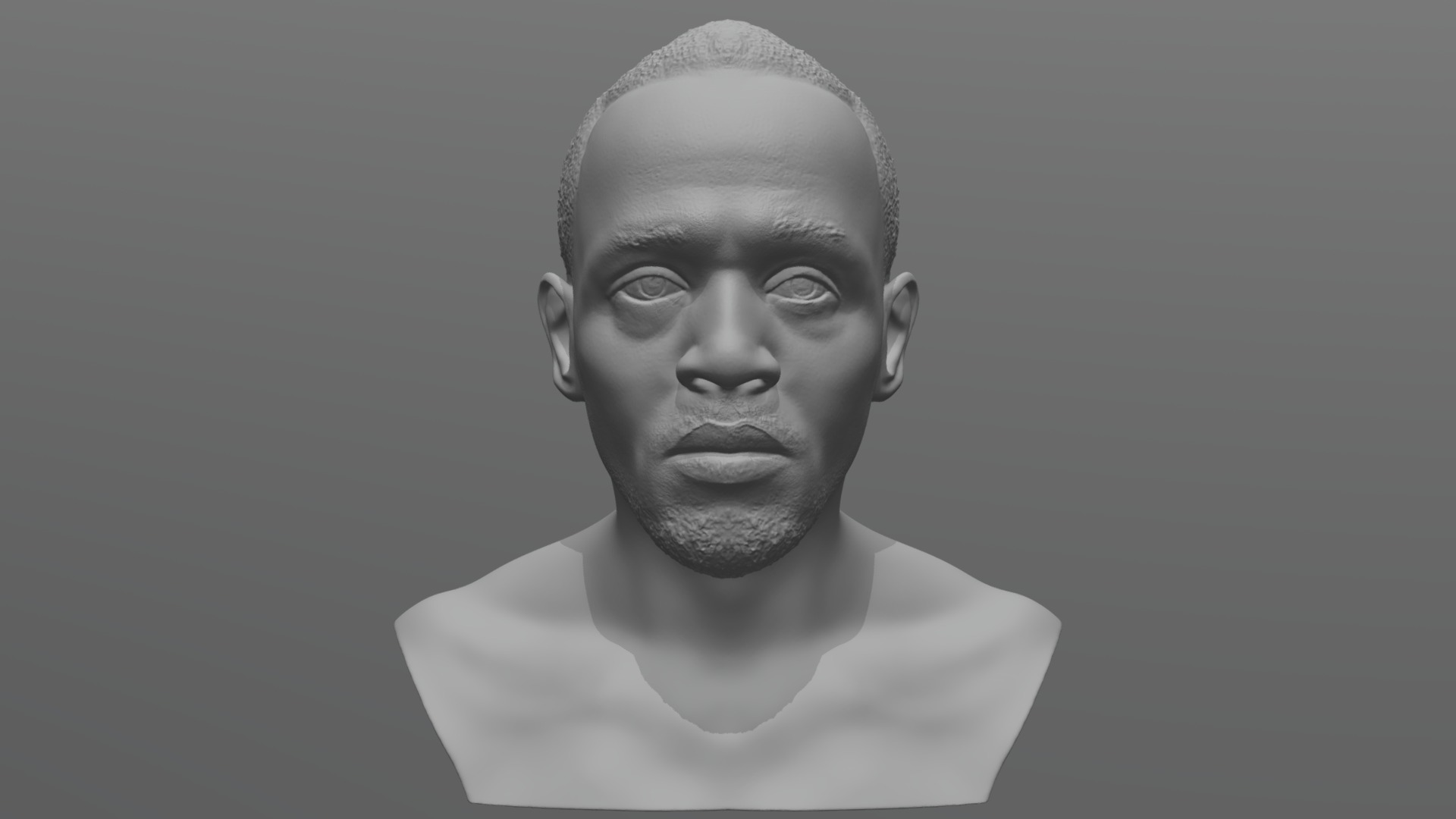3D model Usain Bolt bust for 3D printing - This is a 3D model of the Usain Bolt bust for 3D printing. The 3D model is about a man with a crown.