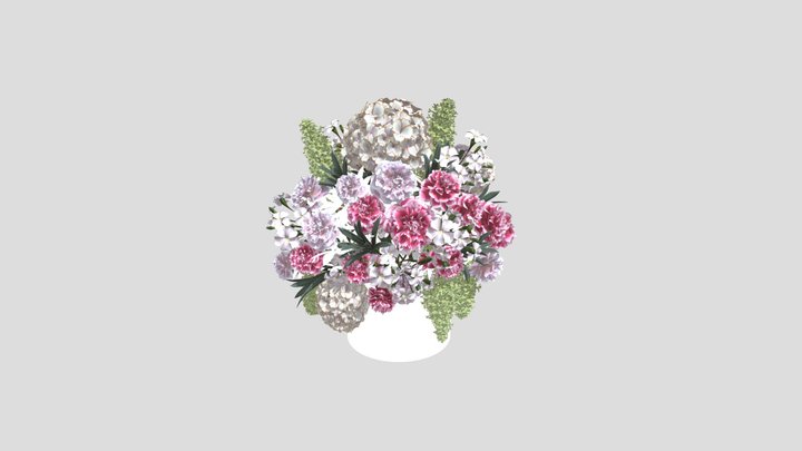 Pastel Floral Arrangement – Free 3D Model STL