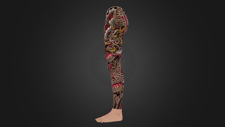 Dragon Sakura leg 3D Model