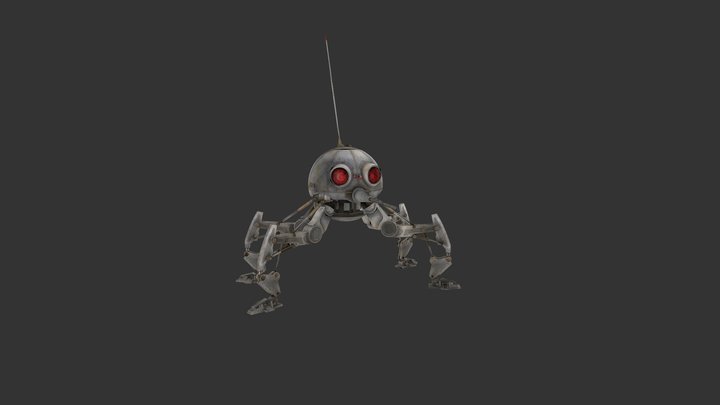 Dwarf Spider Droid 3D Model