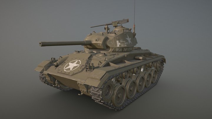 M24 Chaffee 3D Model