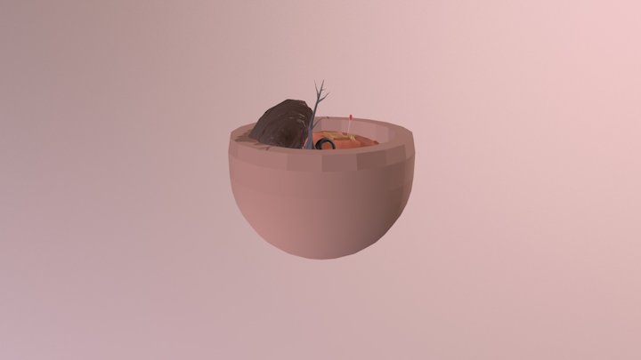 Turntable Monster Garden 3D Model