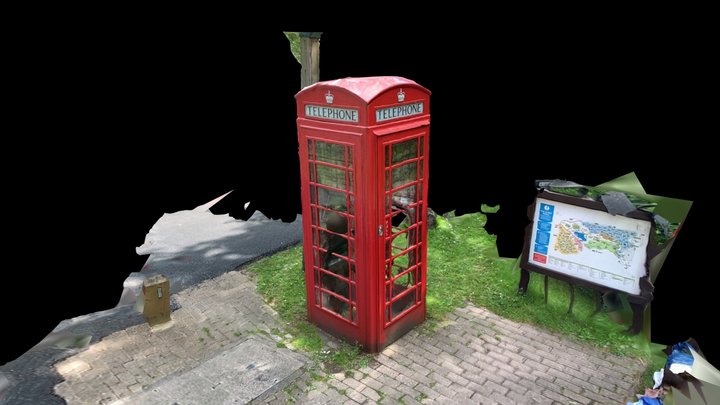 UK red telephone box 3D Model