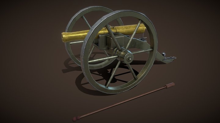 British artillery/Napoleonic artillery 3D Model