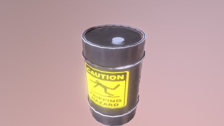 Dont Trip on This Metal Barrel 3D Model