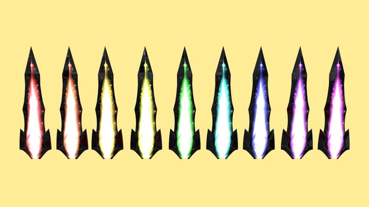 Astral Sword colors 3D Model