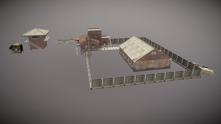 Military Blockpost S.T.A.L.K.E.R 3D Model
