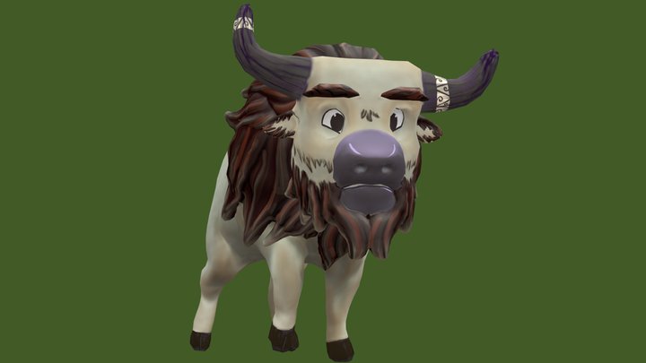 Bison_stylized 3D Model