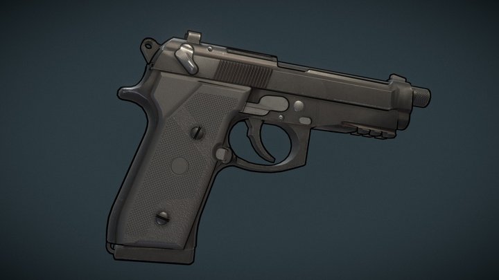 Beretta-M9 3D Model