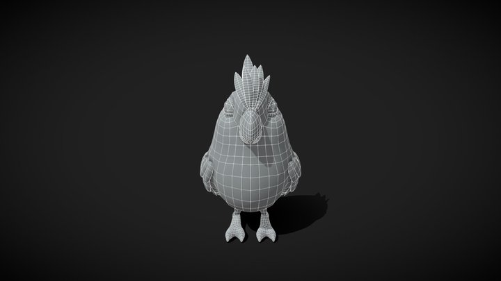 Cartoon Parrot Bird Base Mesh 3D Model 3D Model