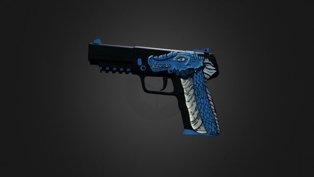 Five-seven Dragon Force Blue 3D Model