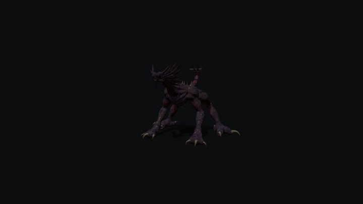 Quadruped Alien Creature 3D Model