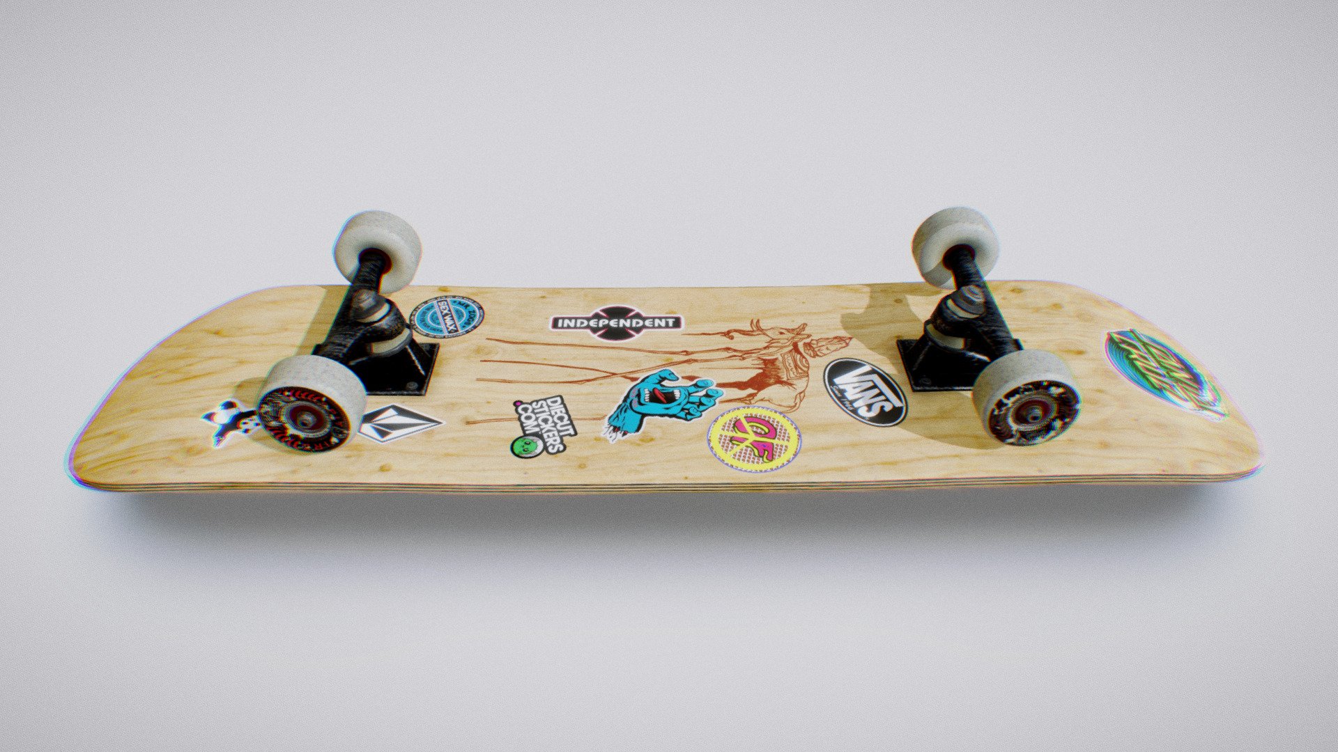 Skateboard WIP - Pointless stickers !
