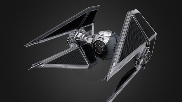 TIE Interceptor 3D Model