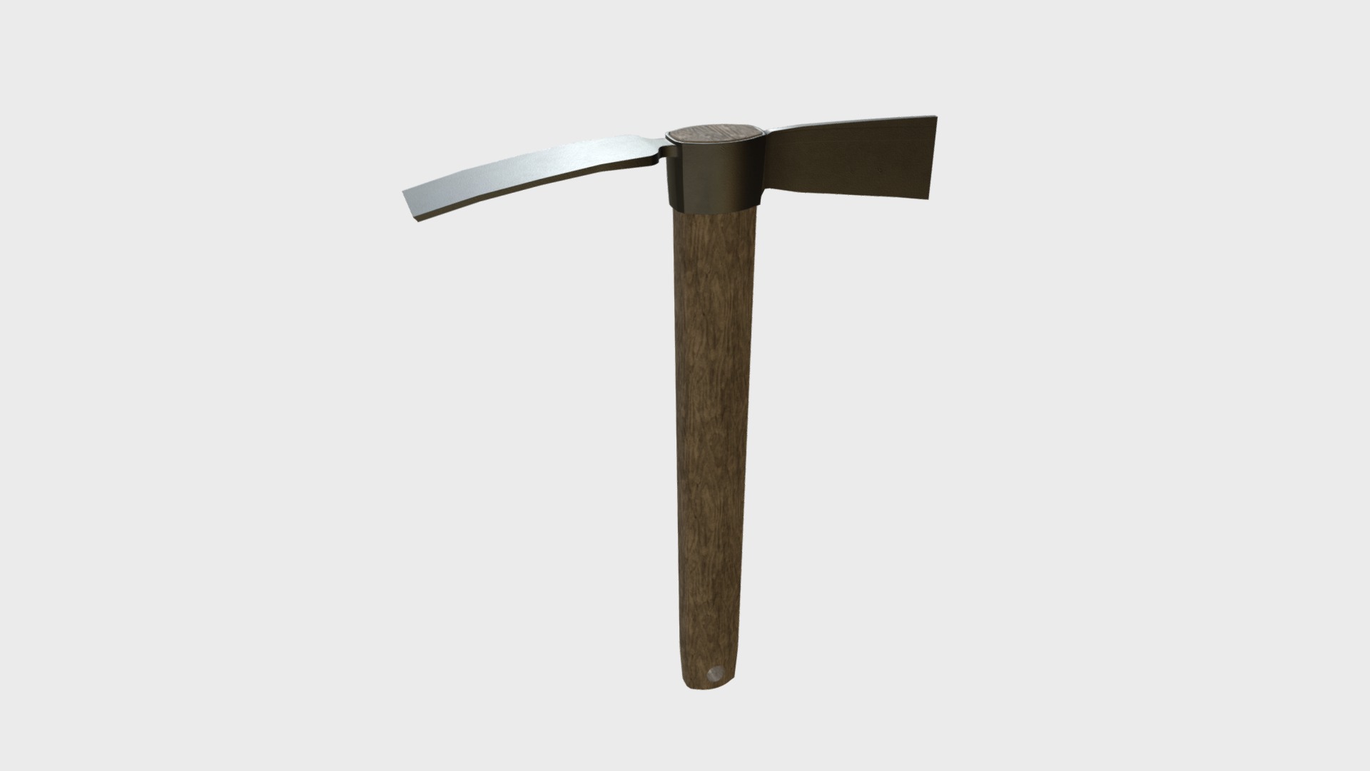 3D model Mattock - This is a 3D model of the Mattock. The 3D model is about a wooden sword with a handle.