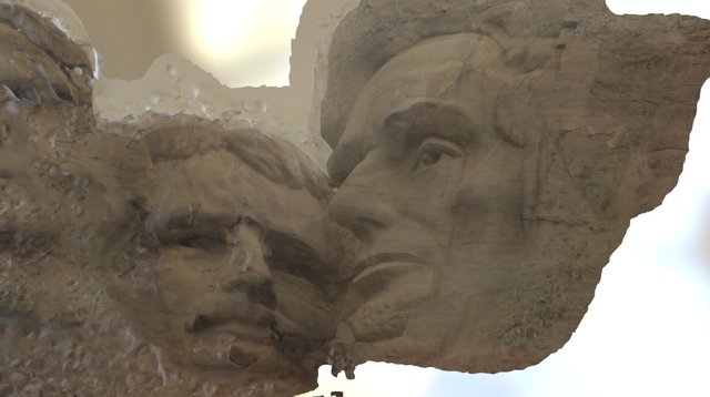 Mt. Rushmore-Lincoln/Roosevelt 3D Model