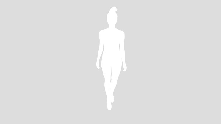 Woman In Underwear Walking 3D Model