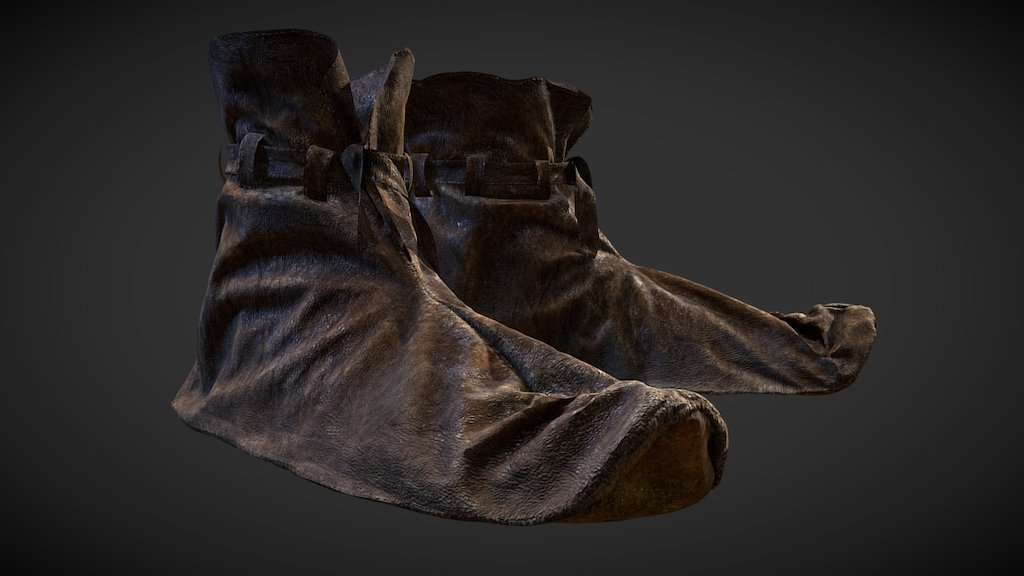 3D model Brown Medieval Pants VR / AR / low-poly