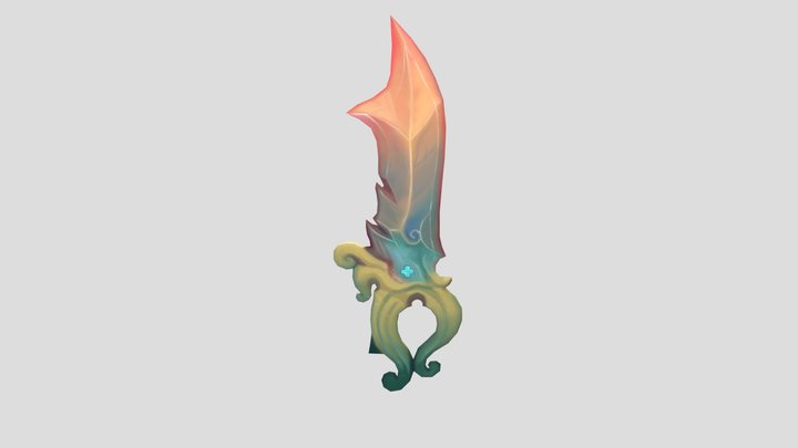 Organic Dagger 3D Model