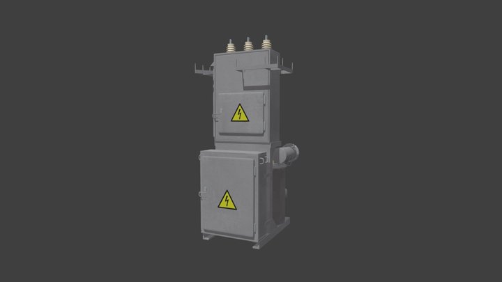Electrical transformer substation 3D Model