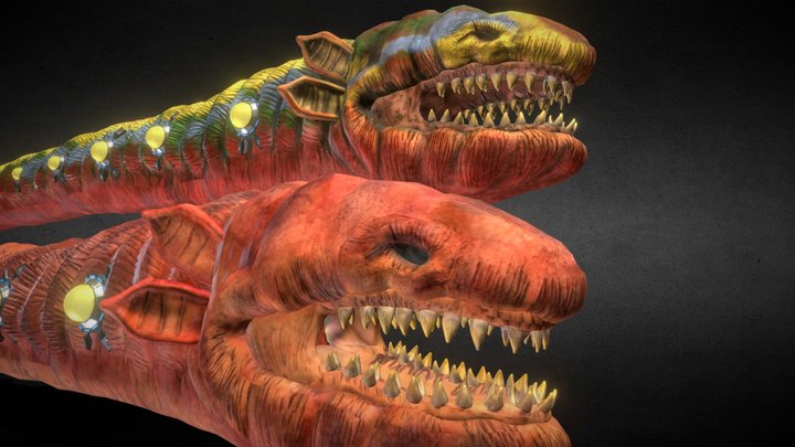 Shark Worm From Outer Space 3D Model