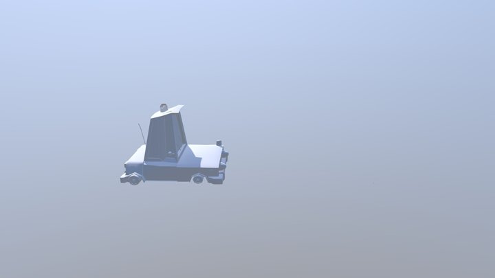Low Poly Police Car 3D Model
