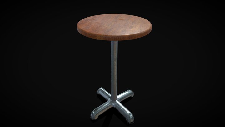 Bar round table 3D Model