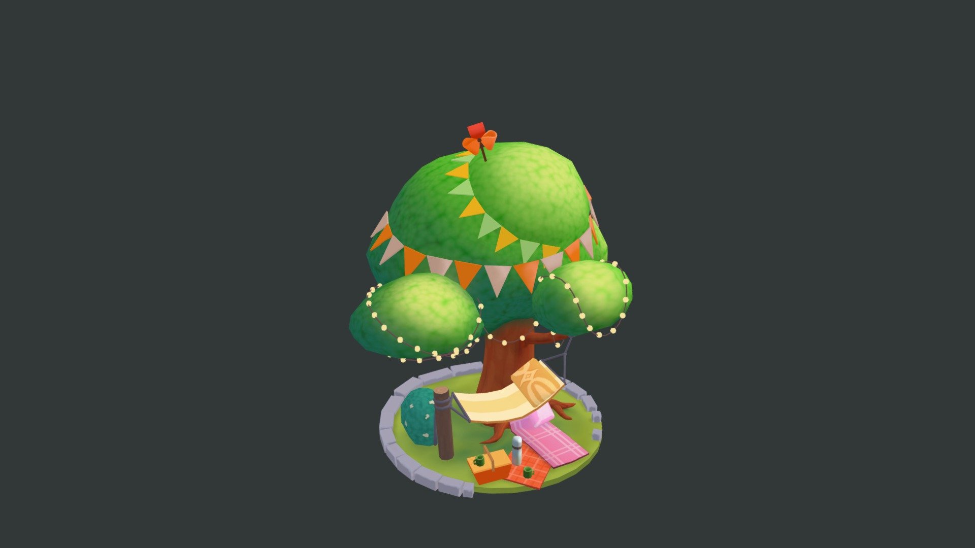Tree and Hammock Diorama