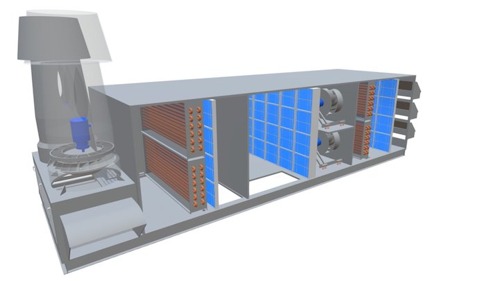 AHU WITH STROBIC EXHAUST 3D Model