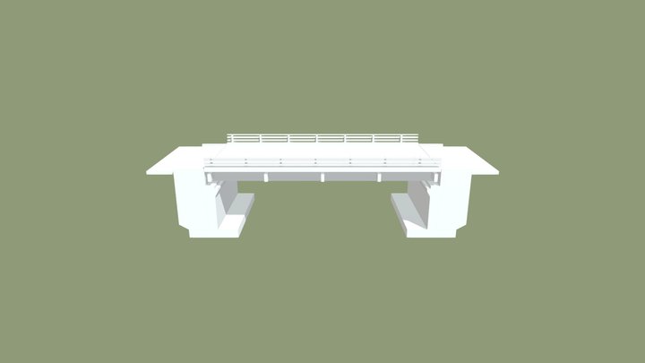 Abutment Jembatan TImur 3D Model