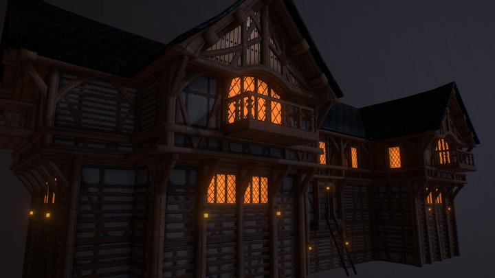 Medieval house h3 (Annielihta) 3D Model