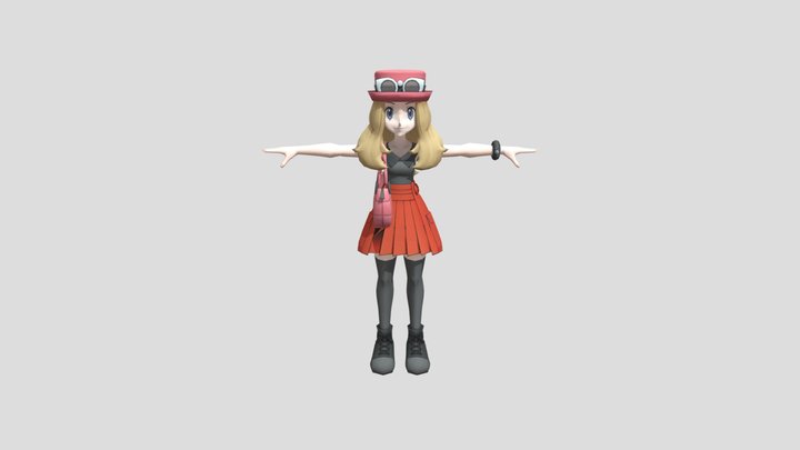 Mobile - Pokemon Masters EX - Serena 3D Model