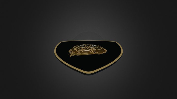 Lion Dark Logo 3D Model