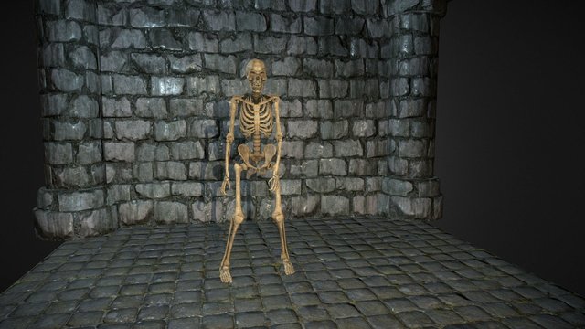 skeleton Attack without weapon 1 3D Model