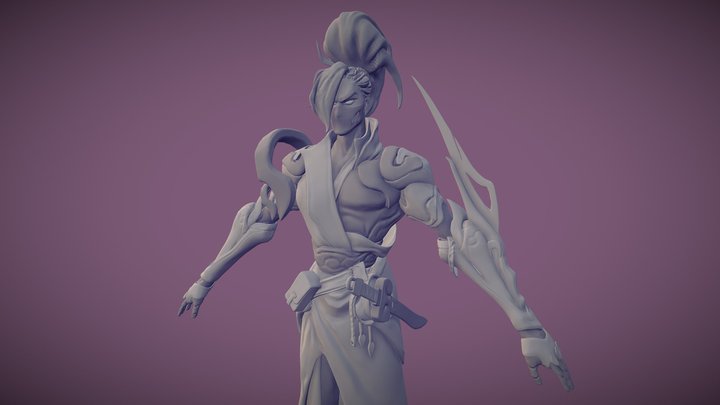 Game Res Cybernetic Samurai 3D Model
