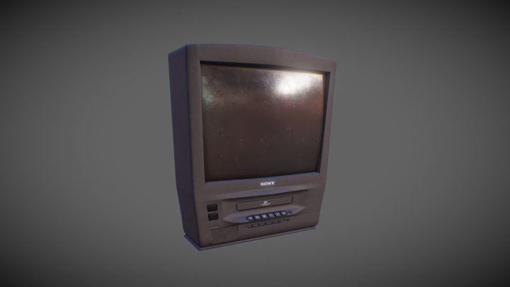Old Sony TV 3D Model