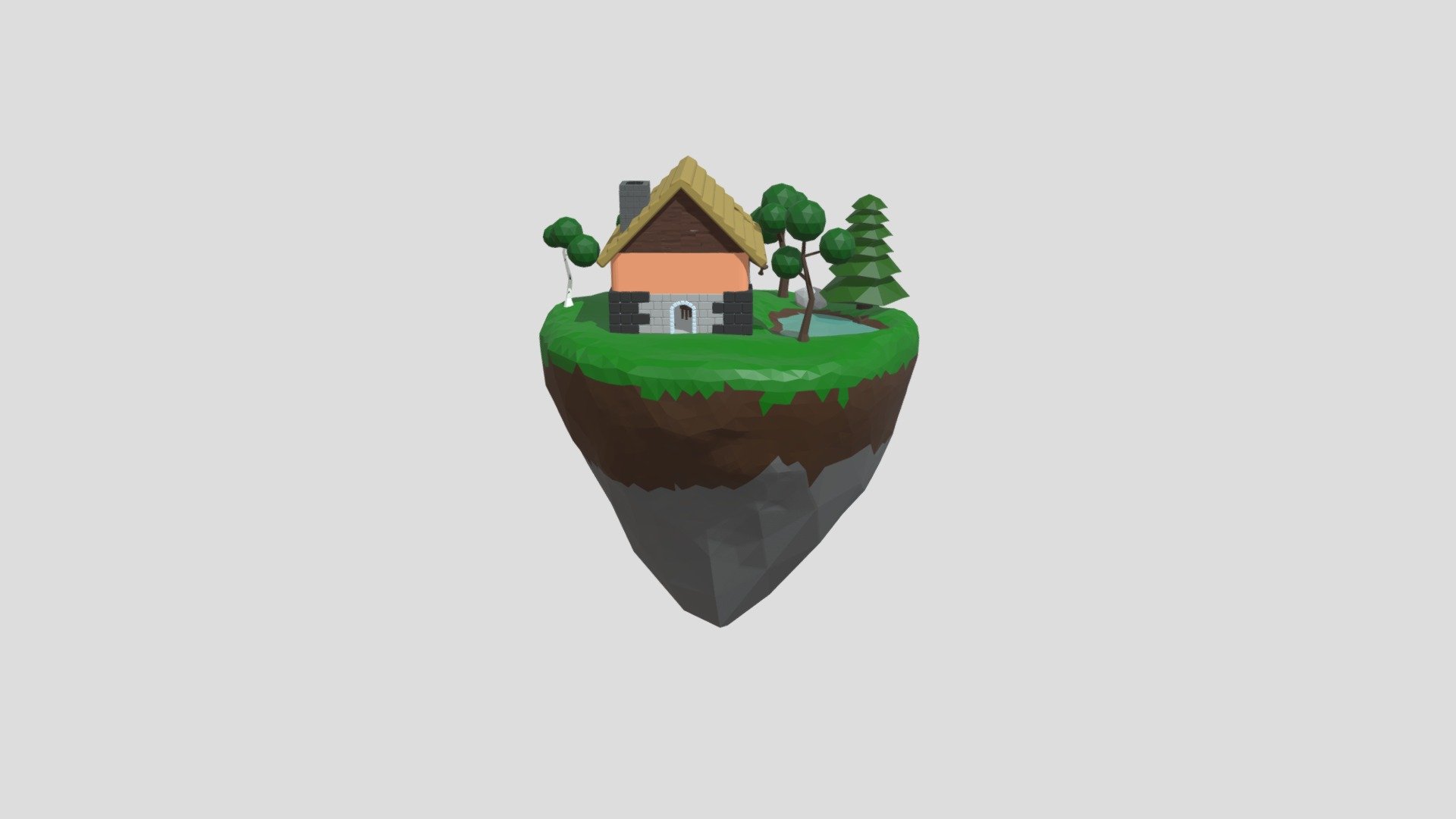 3D Medieval House Diorama