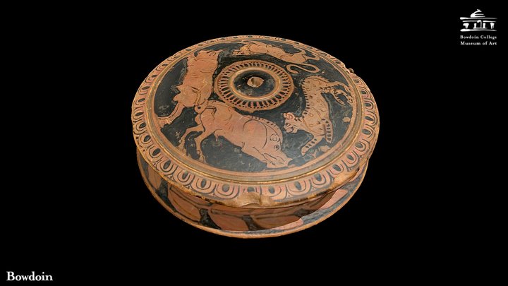 Red-Figure Pyxis with Cover 3D Model