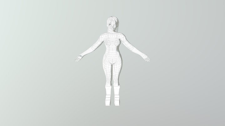 Character Final wireframe 3D Model