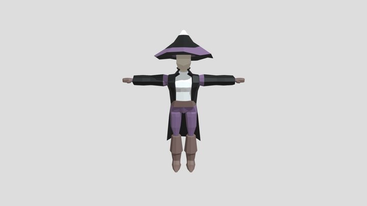 Wizard, Low-Poly 3D Model