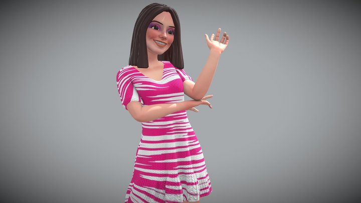Angela Stylized Character 3D Model