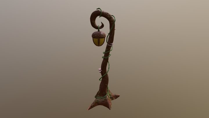 Fairy Lamppost (Coloured) 3D Model