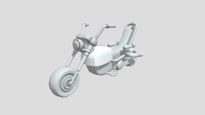 WIP Borderlands inspired motorbike 3D Model